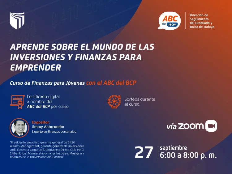 Webinar: Aprende sobre el mundo de las inversiones y finanzas para emprender